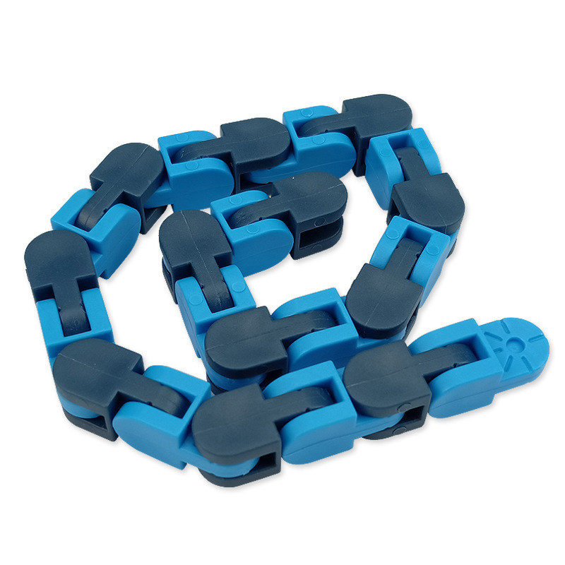 24 Knots Wacky Tracks Snap And Click Fidget Antistress Chain