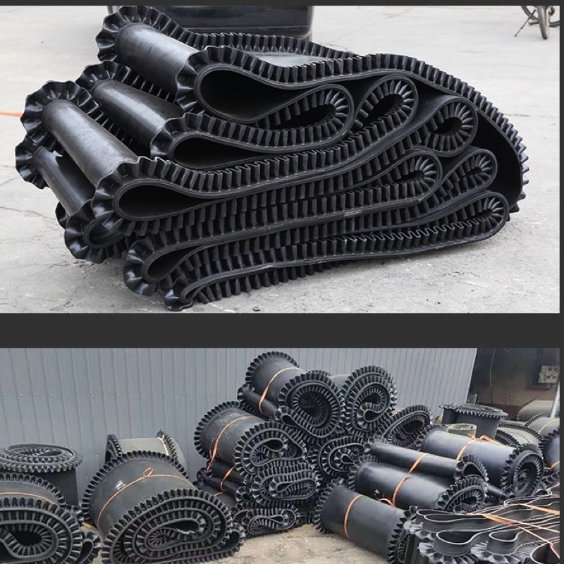 耐磨尼龙输送带皮带环形帆布人字花纹防滑皮带提升带