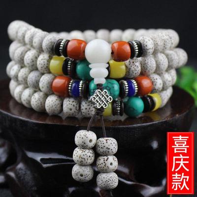 菩提子108颗海南星月佛珠项链手串念珠手链毛衣男女籽正月链直播
