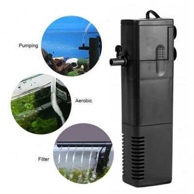 极速1PC 3 in 1 Fish Tank Filter Pump 12V24V 3W 200LH