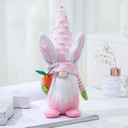 极速Easter Cute Bunny Elf Dolls Carrot Rabbit Party Happy