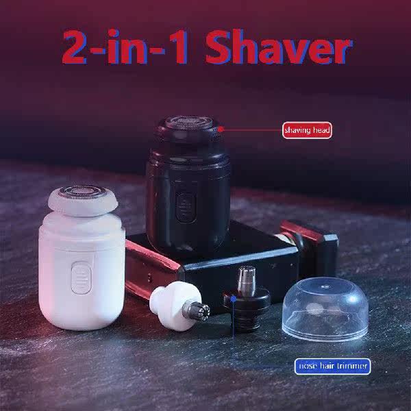 2 in 1 Beard Nose Hair Trimmer USB Rechargeable Waterproof