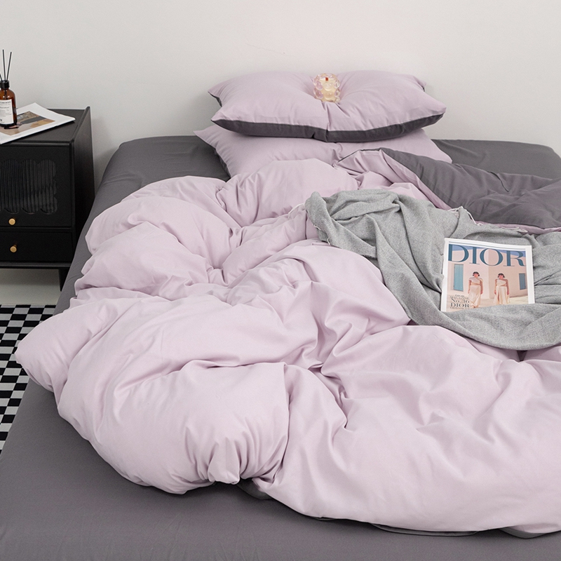 超柔云丝棉全工艺水洗纯色四件套被套床笠床单人床三件套学生宿舍