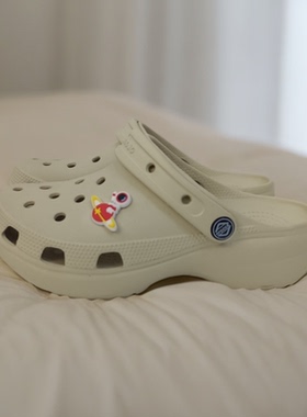 oroccs洞洞鞋粤欲沙滩鞋云朵洞洞鞋拖鞋厚底透气防臭松糕底鞋2588