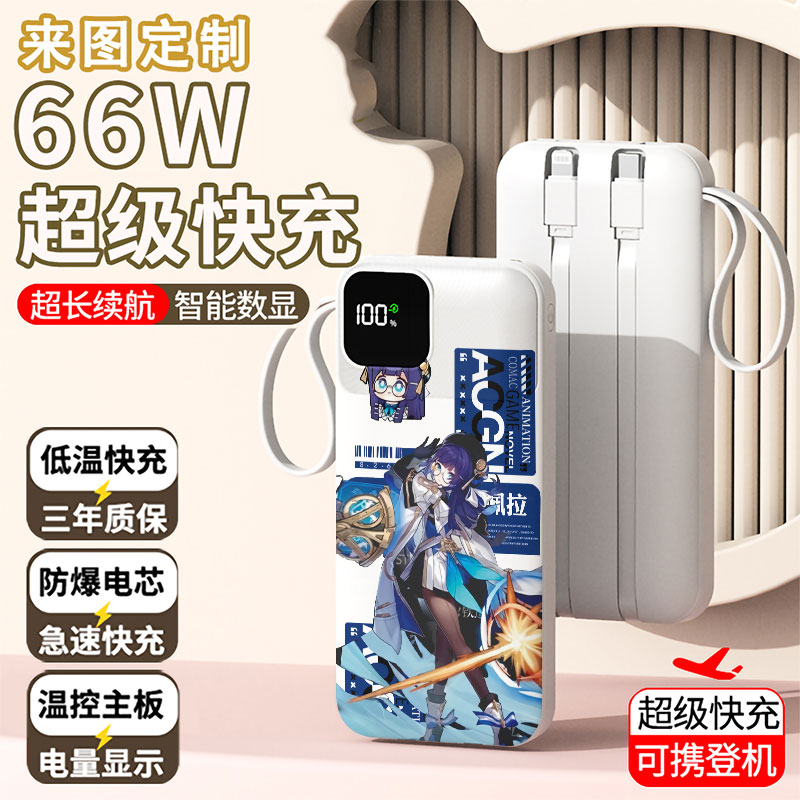 【3C认证】可爱佩拉充电宝20000毫安移动电源快充动漫周边定制图