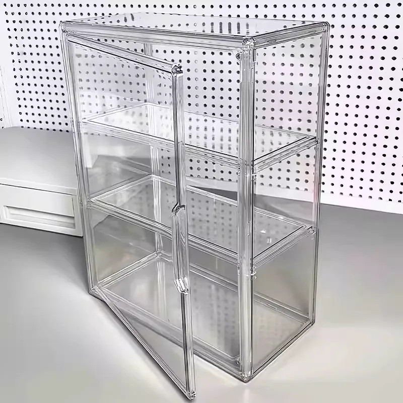 亚克力透明杯架收纳盒桌面展示架分层杯子收纳置物架防尘展示柜