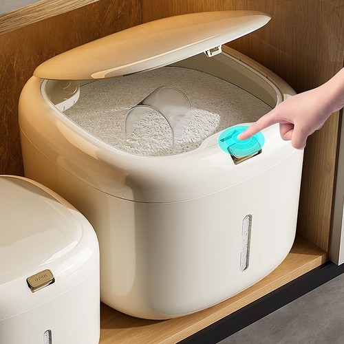 按压式米桶2025年新款密封家用防虫防潮食品米缸大米收纳盒储米箱