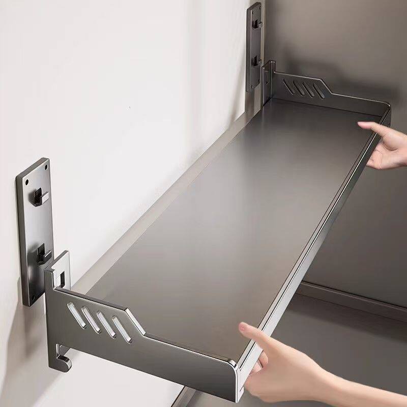 【新升级】厨房置物架壁挂式免打孔调料架墙上多功能微波炉收纳架