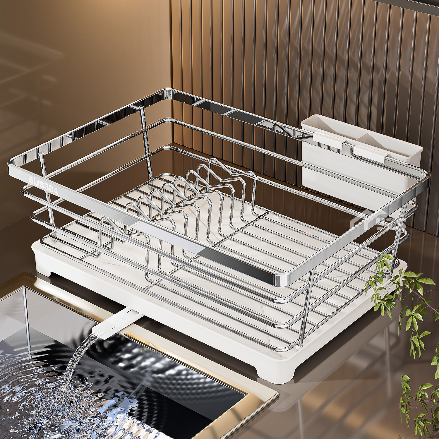 新款304不锈钢碗碟收纳架厨房置物架台面水槽放碗筷沥水篮碗盘架