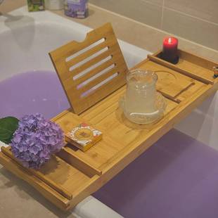 Bamboo bathtub shelf bathtub board batIh folding bathtub tra