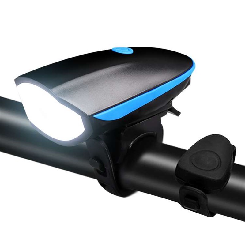 自行车灯电动车灯夜骑USB充电强光手电筒带喇叭儿童单车登山车灯