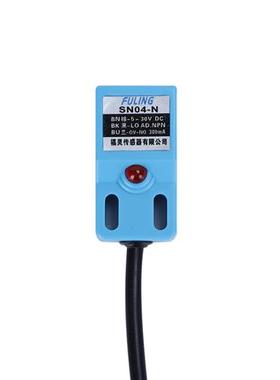 绿色方形接近开关SN04-N P三线NPN常开常闭5V-24V金属感应感测器D