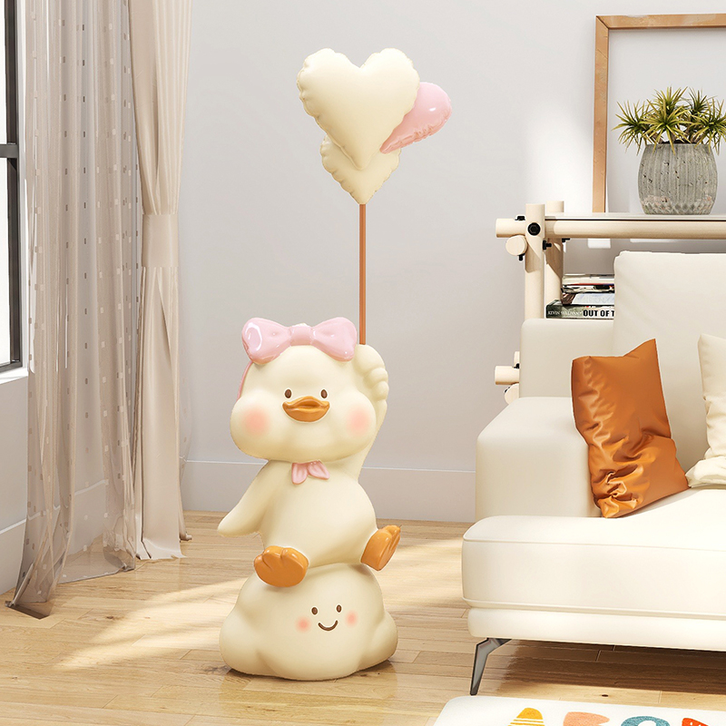 可爱鸭大型落地摆件客厅茶几电视柜装饰品沙发旁家居饰品乔迁新居