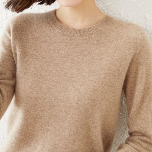 极速Womens Sweater Autumn Winter O-neck Solid Pullovers Bot