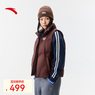 安踏面包羽绒服丨轻薄休闲羽绒服马甲女士保暖背心外套162648926