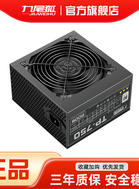 九尾狐TP750 台式电脑主机箱电源额定600W瓦峰值700W白牌静音温控