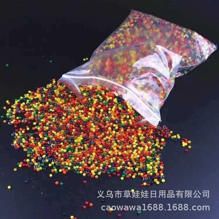 新款直销公斤价 吸水珠 海绵泡大珠水晶珠无土养花加硬泡水弹珠霸