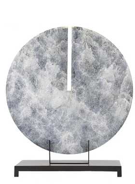 新款直销新中式轻奢样板房圆形铁艺复古摆件客厅大堂边柜云彩家居