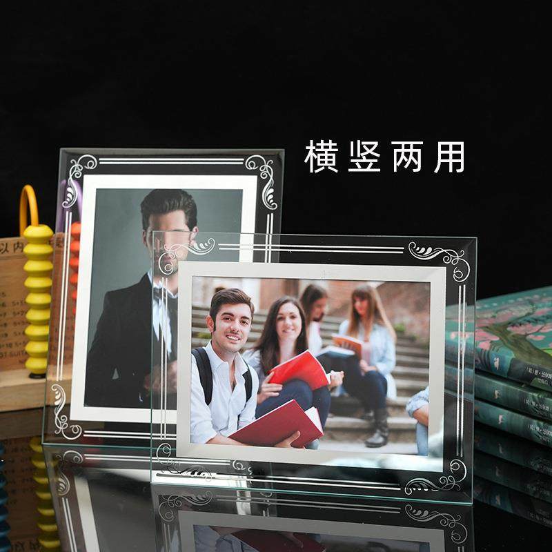 新款直销透明玻璃水晶相框5寸6寸小7寸8寸10寸B5画框a4展示框摆台,家居饰品,DIY亲子装饰画,淘宝优惠券,粉丝福利购,淘宝优惠卷