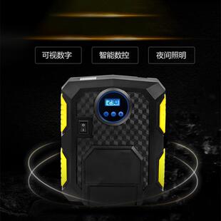 新款直销数显车载充气泵汽车带灯轮胎打气车用12v便携式应急补气