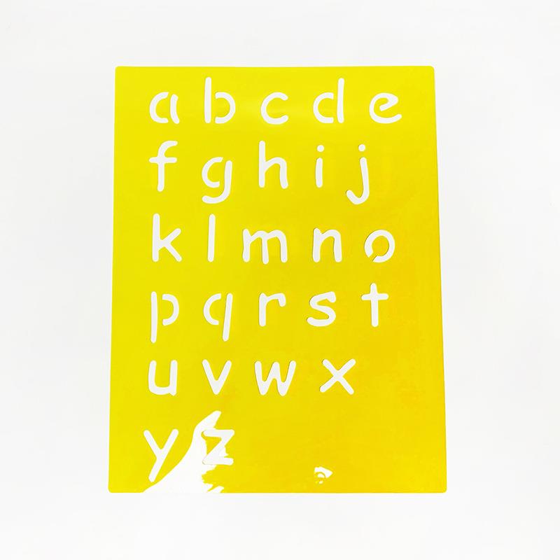 新款直销新款小写英文字母系列绘画模板DIY表情绘画板儿童画画pp