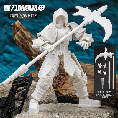 骷髅人可动人偶国创拼装积木人