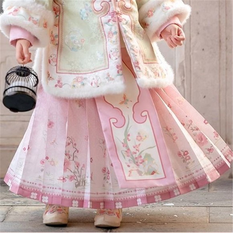 汉服女童冬季2026新款儿童加厚格格服中国风古风小女孩古装拜年服