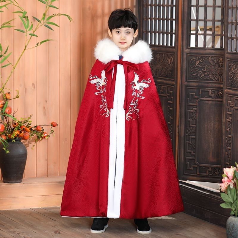 男童新款披风直降汉服加绒加厚儿披风/斗篷