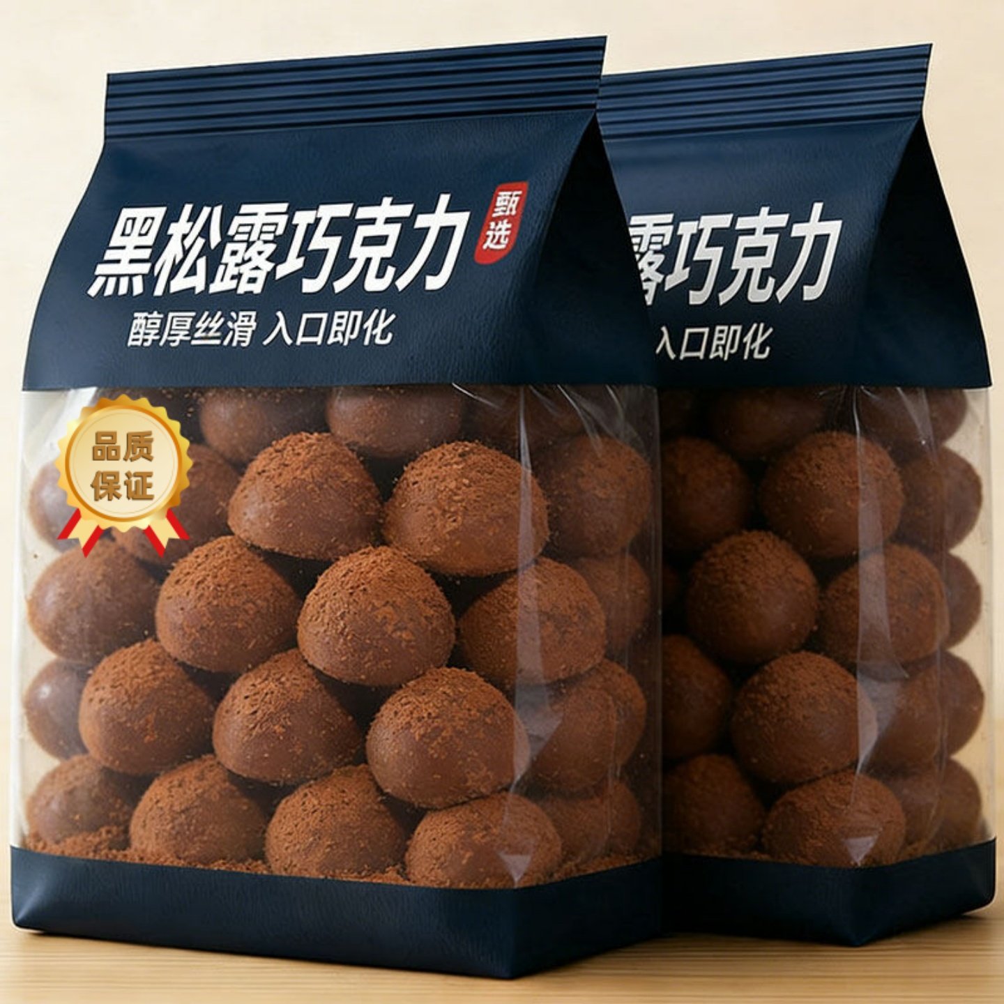 黑松露形巧克力礼盒装年货送礼物网红小零食糖果喜糖（代可可脂）,零食/坚果/特产,松露巧克力,淘宝优惠券,粉丝福利购,淘宝优惠卷