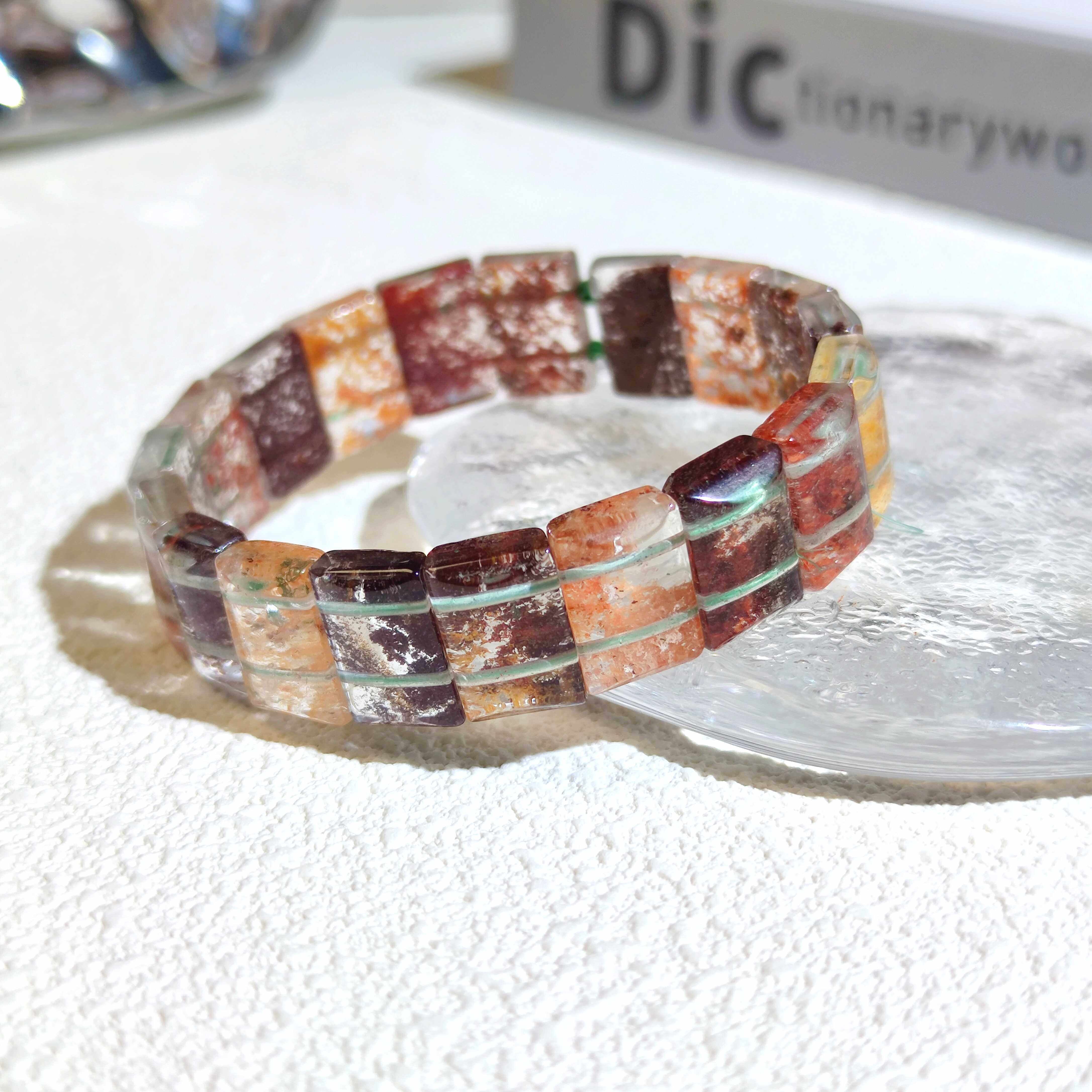 时光予你/天然四季幽灵水晶手牌透体手环情侣饰品