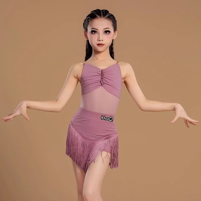 夏季新款女童拉丁舞练习服练功服
