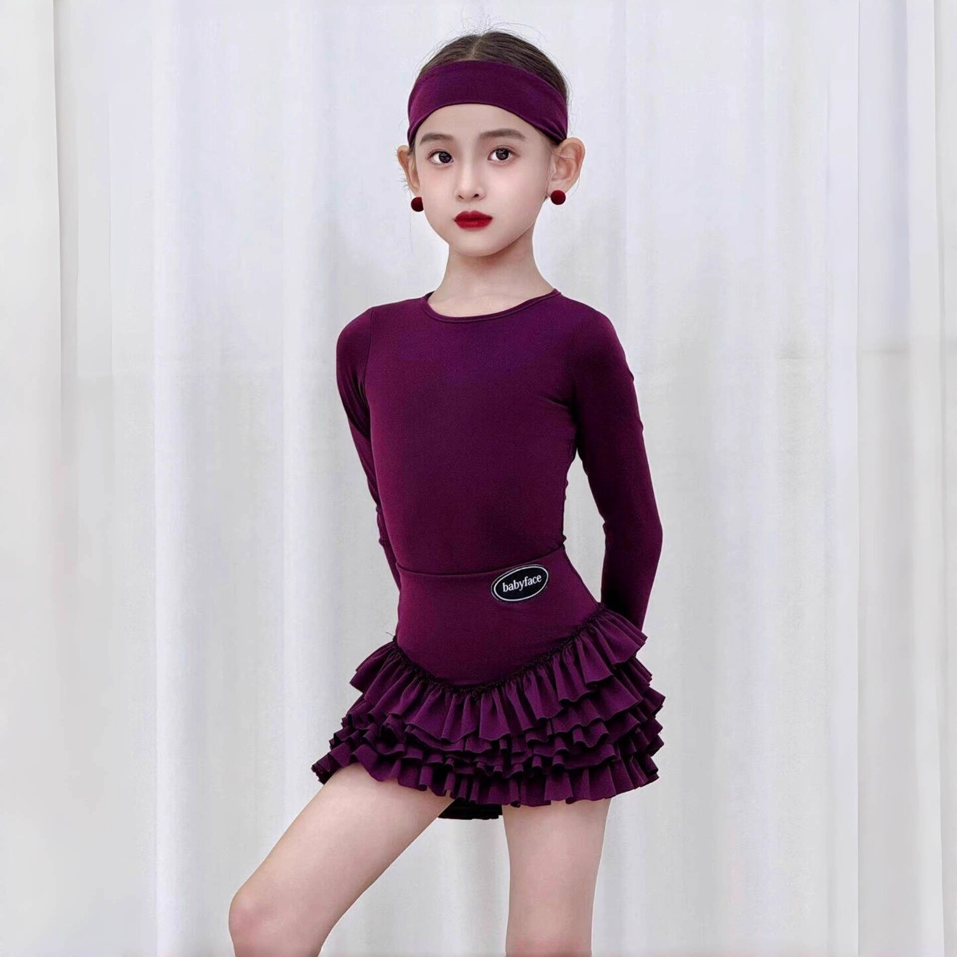 2026年冬季新款拉丁舞服长袖女童