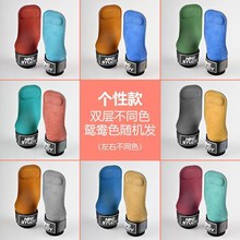 现货三层加厚牛皮助力带r硬拉健身手套握力带引体向上男女护掌辅