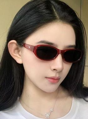 网红个性小框墨镜女街拍时尚镜框潮流穿搭防晒太阳镜跨境欧美眼镜