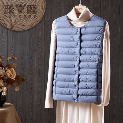 雅鹿工型轻薄保暖背心羽绒马甲