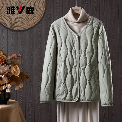 雅鹿新款修身显瘦羽绒服