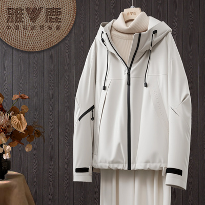 雅鹿女士羽绒冲锋衣时尚韩版外套