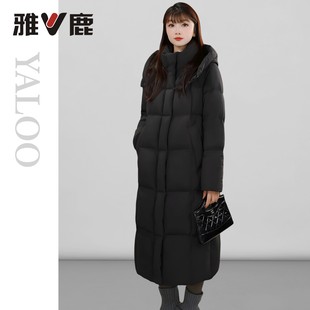 2026年雅鹿正品新款冬季防风加厚时尚中长羽绒服女款超保暖外套
