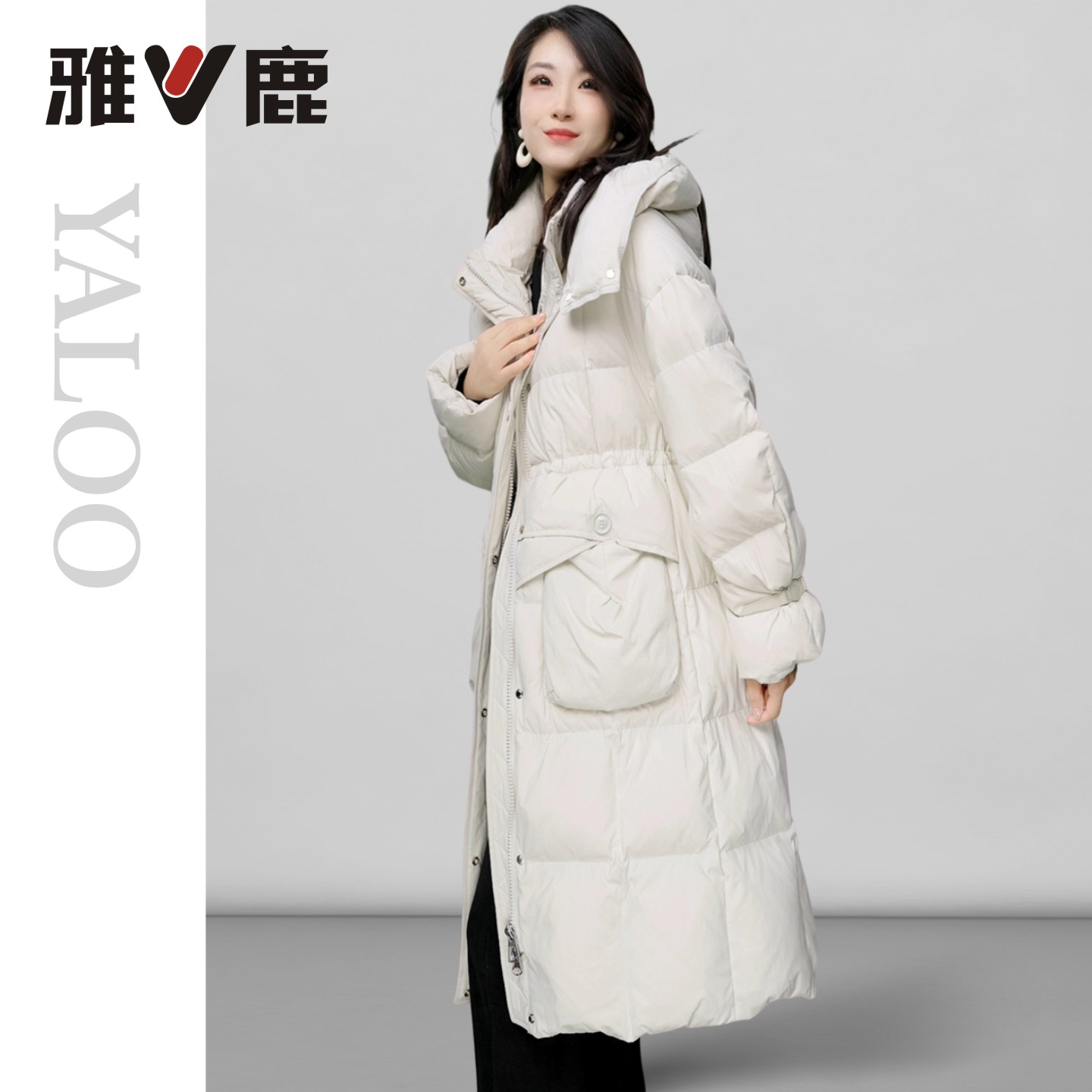 雅鹿新款加厚加绒羽绒服