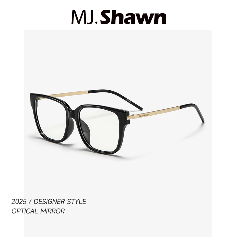 MJ Shawn超轻tr90近视眼镜框女款防蓝光合金可配度数男素颜眼睛架