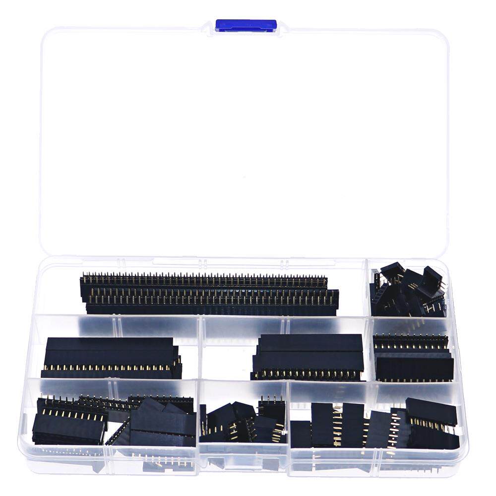 120pcs 2.54mm单排母插针插座连接器PCB线路板组合套件