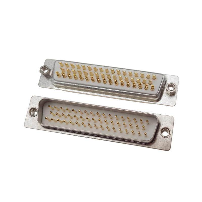 车针D-SUB连接器 DB50公头母头 实心铜针镀金接头 焊线式后铆螺母