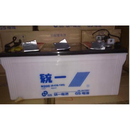 现货GS统一N200 6-CQ-195 12V200AH起重机/发电机/船舶专用蓄电池