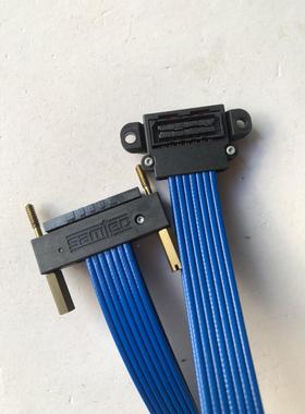 美国samtec EQDP-014-16.00-SEU-STR-1-B连接器插线 总长43CM全新