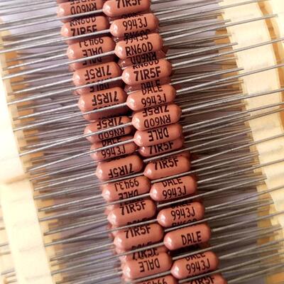 71.5R欧棕色0.5W 进口DALE发烧1%精度精密金属膜电阻 可代70R72R