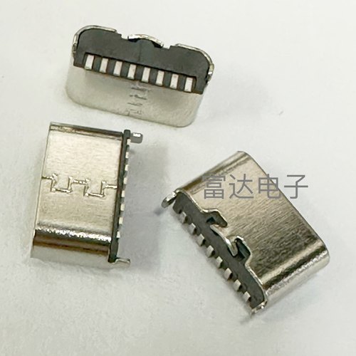 YTC-TC8-568A USB连接器 Type C 母座 8P 立式 贴片 H=6.8 带升级