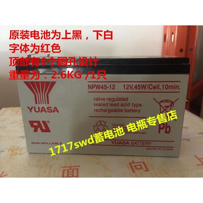 汤浅YUASA蓄电池 NPW45-12 12V45W 仪器仪表 UPS电源用电瓶