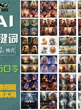 ai绘画Mj关键词指令36000套AI绘画描述词Discord热门词汇素材