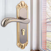 钛金室内锁卧室门锁家用静音房门锁机械锁实木门锁锁具通用型轻奢