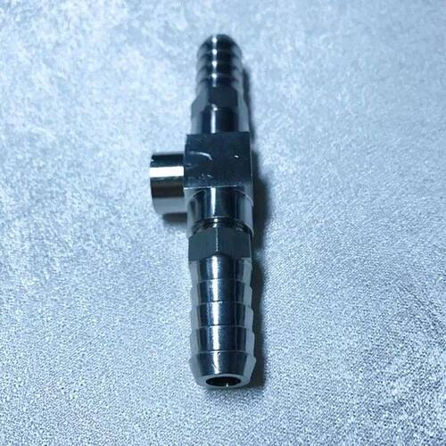 不锈钢内丝宝塔三通接头304 中间内螺纹M14x1.5 两侧宝塔外径14mm